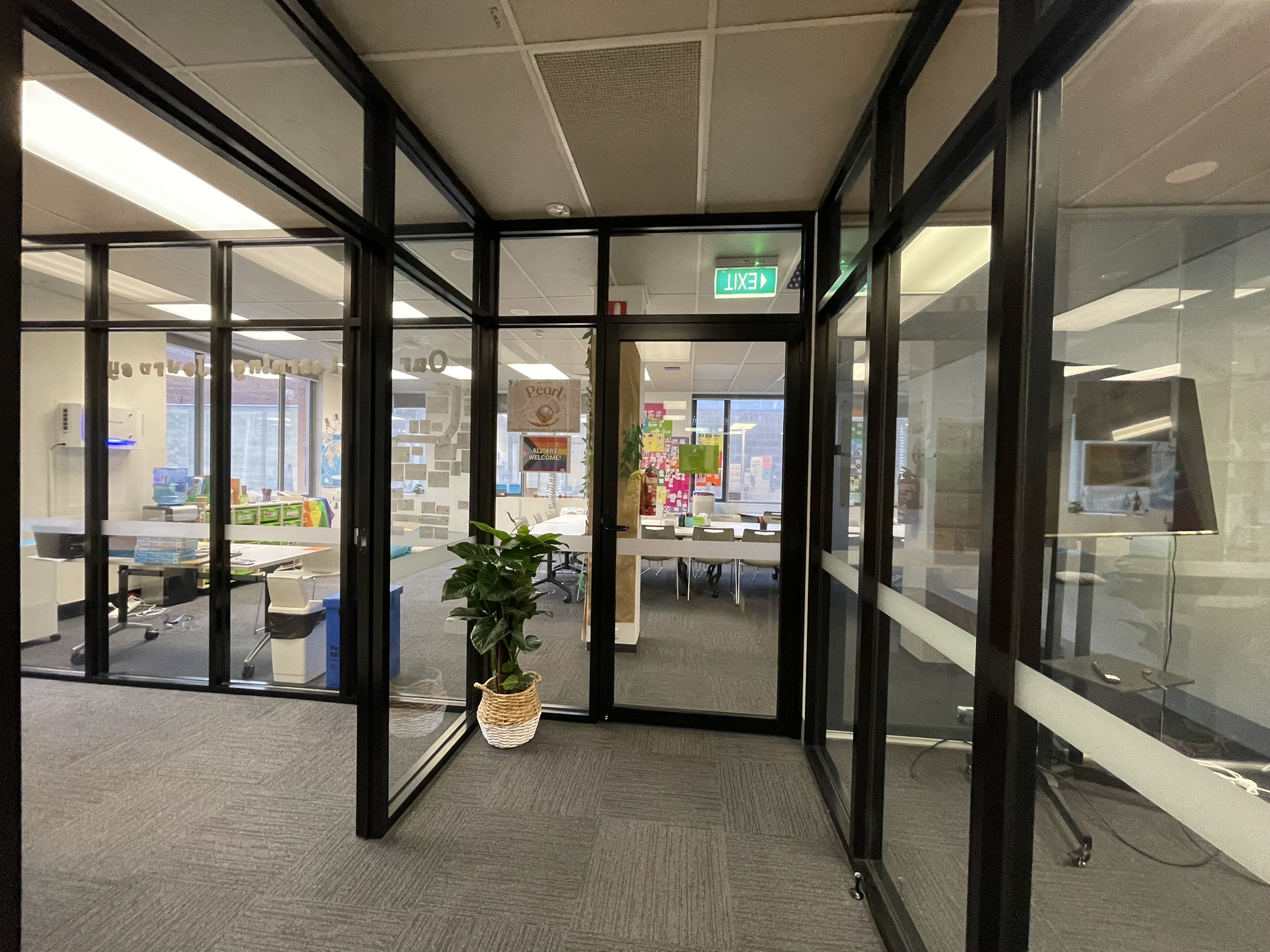 River Nile School, North Melbourne — aluminium-framed glass partition system